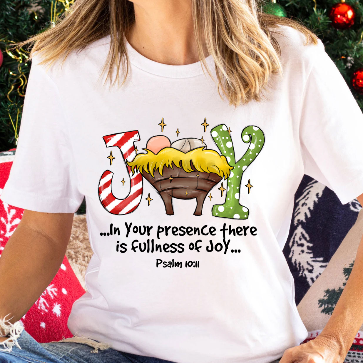In Your Presence There Is Fullness Joy Christmas Christian T-Shirt