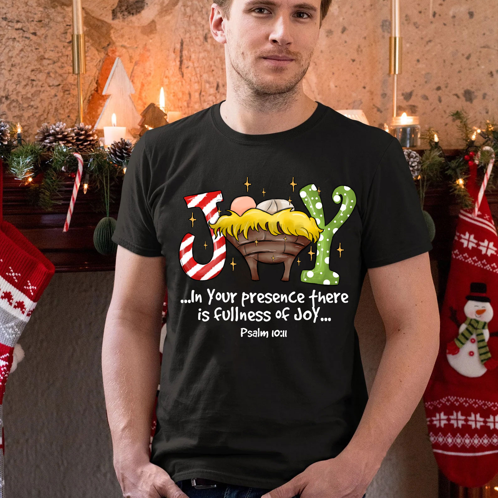 In Your Presence There Is Fullness Joy Christmas Christian T-Shirt