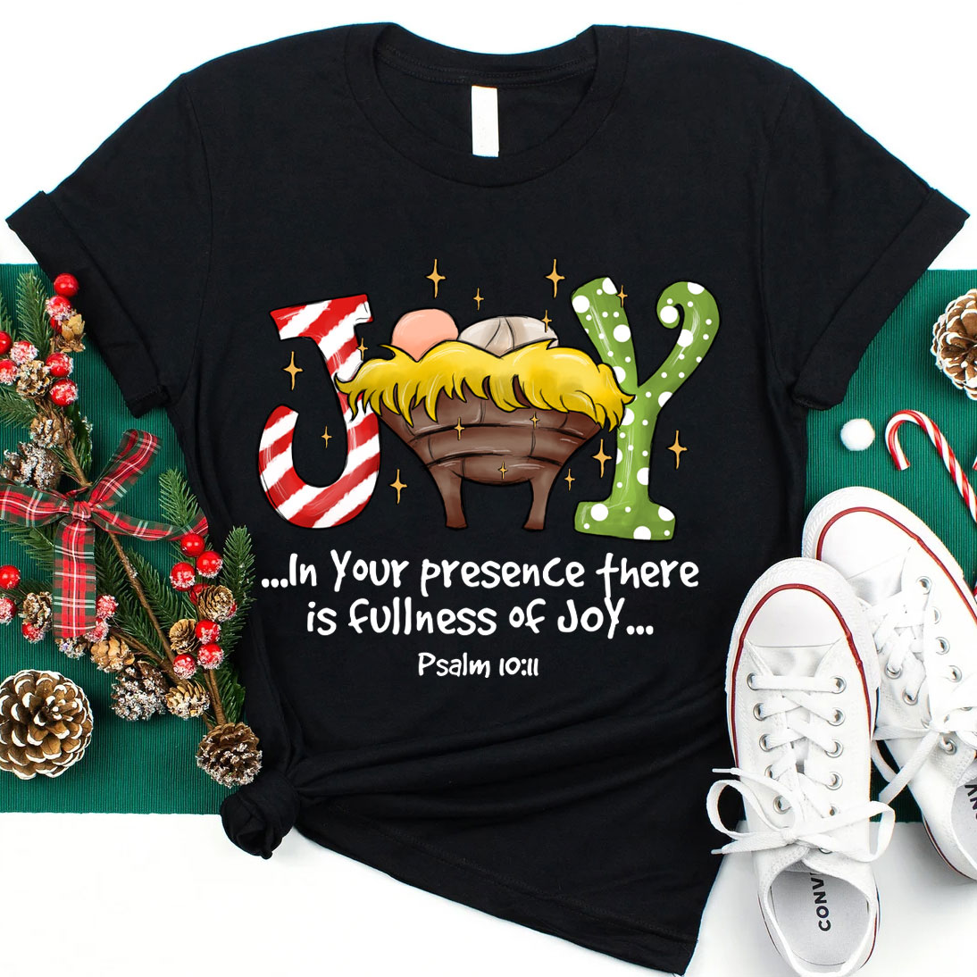 In Your Presence There Is Fullness Joy Christmas Christian T-Shirt