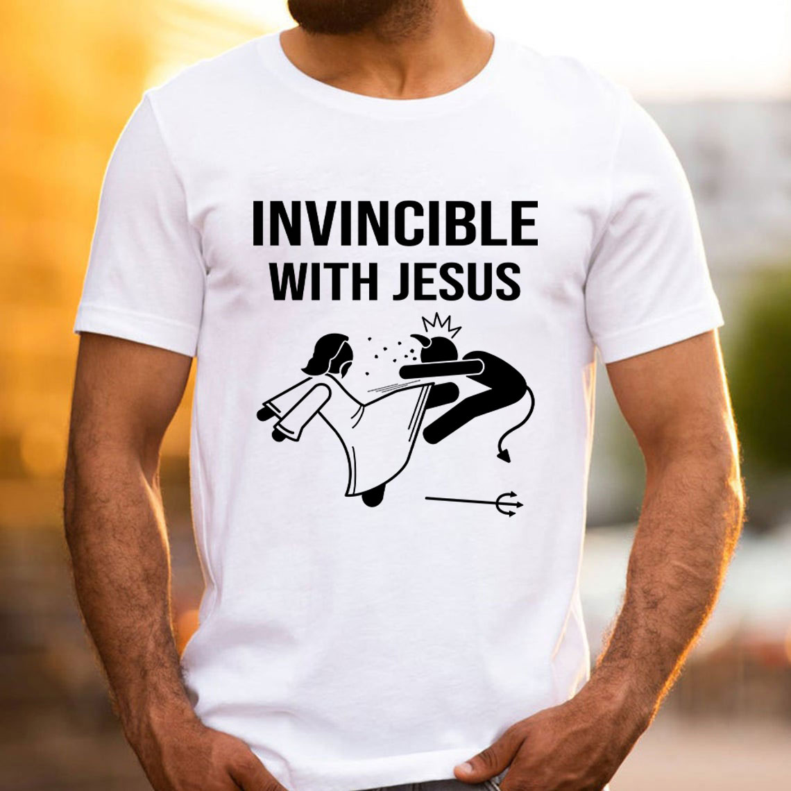 Invincible With Jesus Christian T-Shirt