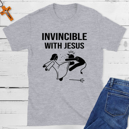 Invincible With Jesus Christian T-Shirt