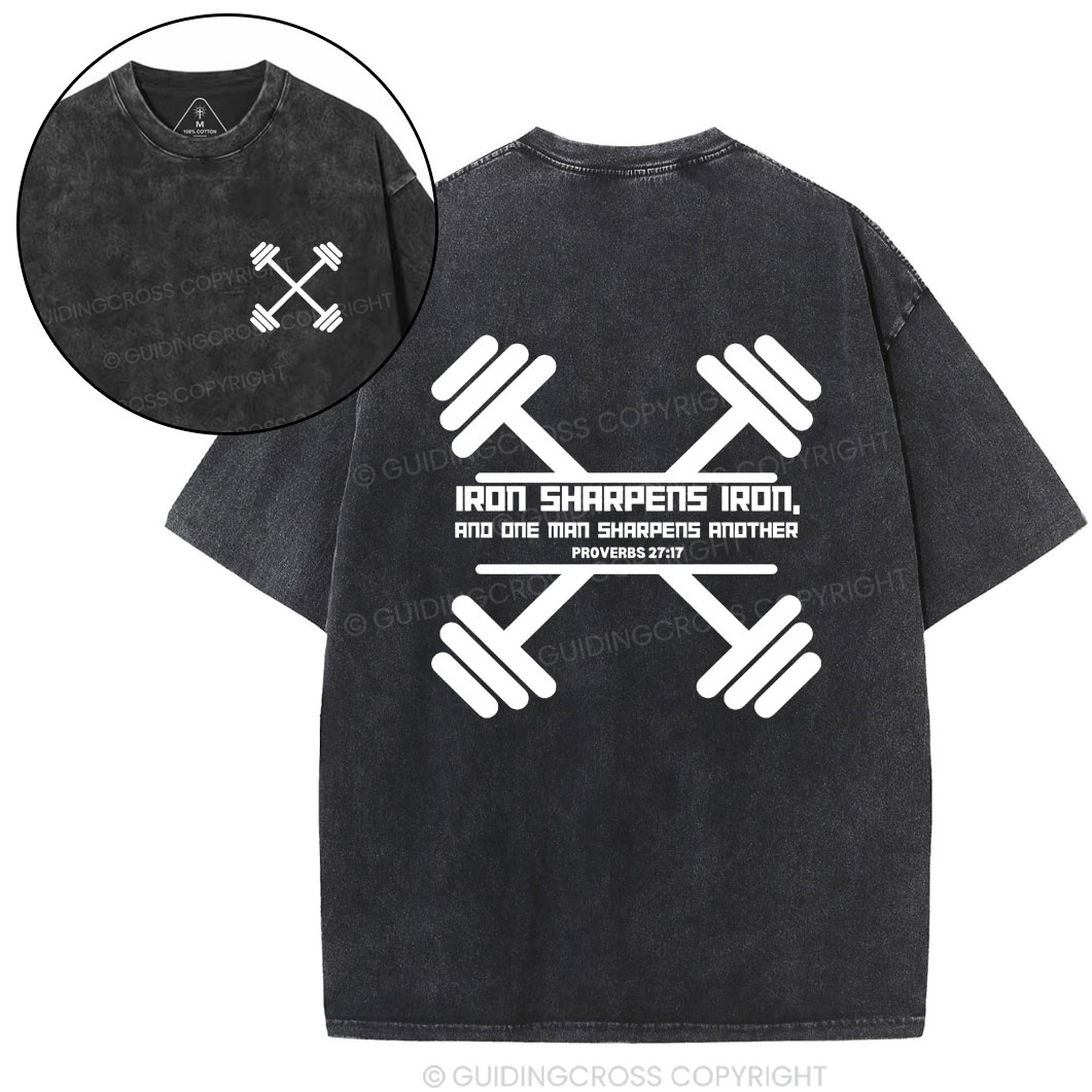 Iron Sharpens Chirstian Washed T-Shirt