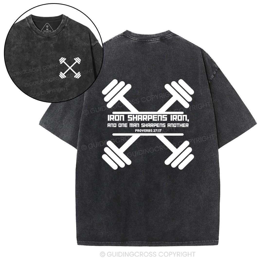 Iron Sharpens Chirstian Washed T-Shirt