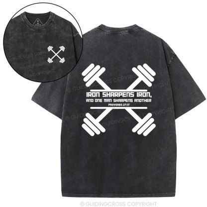 Iron Sharpens Chirstian Washed T-Shirt