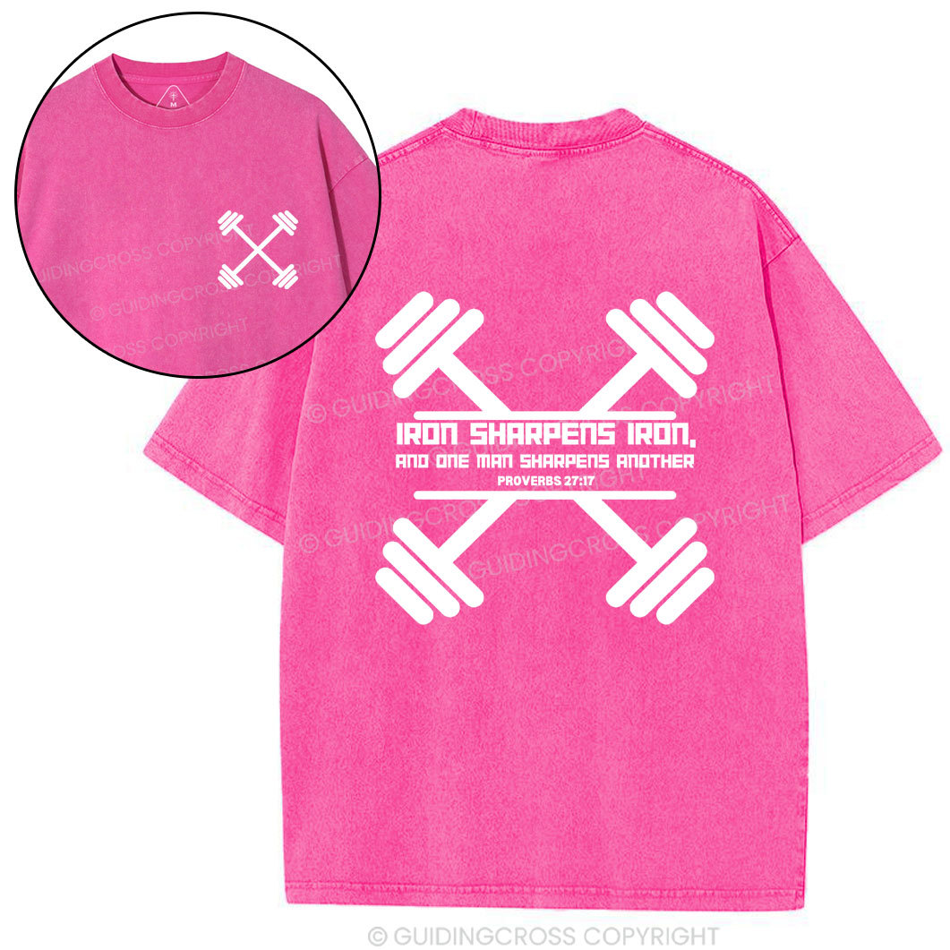 Iron Sharpens Chirstian Washed T-Shirt