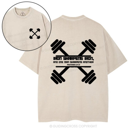 Iron Sharpens Chirstian Washed T-Shirt