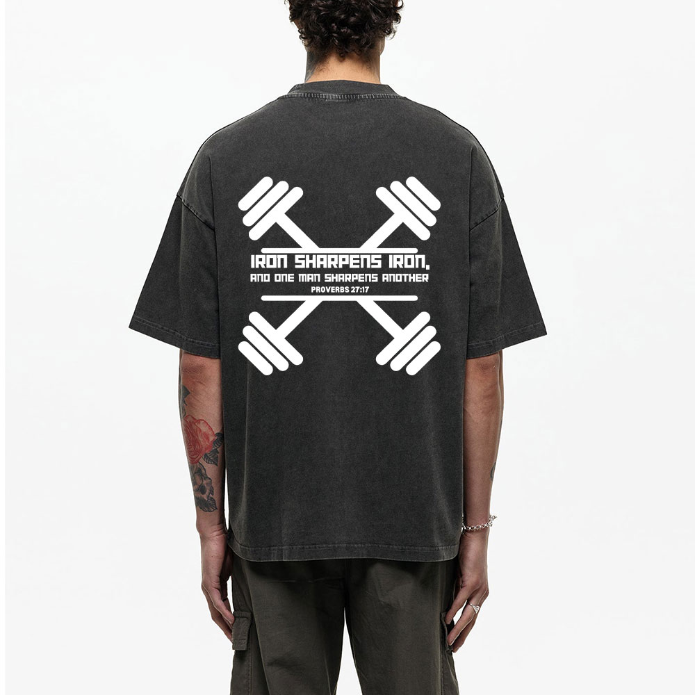 Iron Sharpens Chirstian Washed T-Shirt
