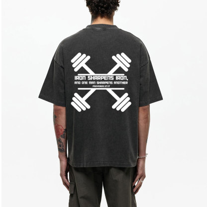 Iron Sharpens Chirstian Washed T-Shirt