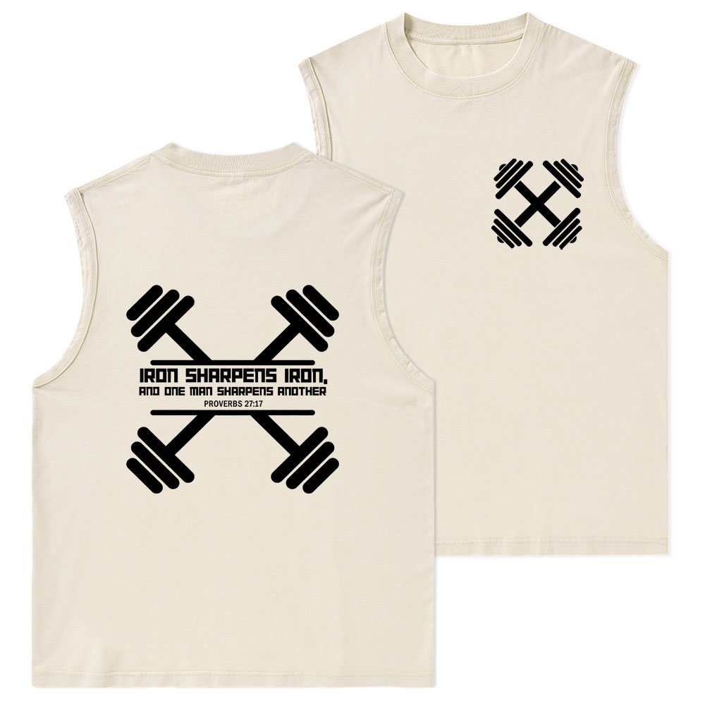 Iron Sharpens Christian Washed Tank Top