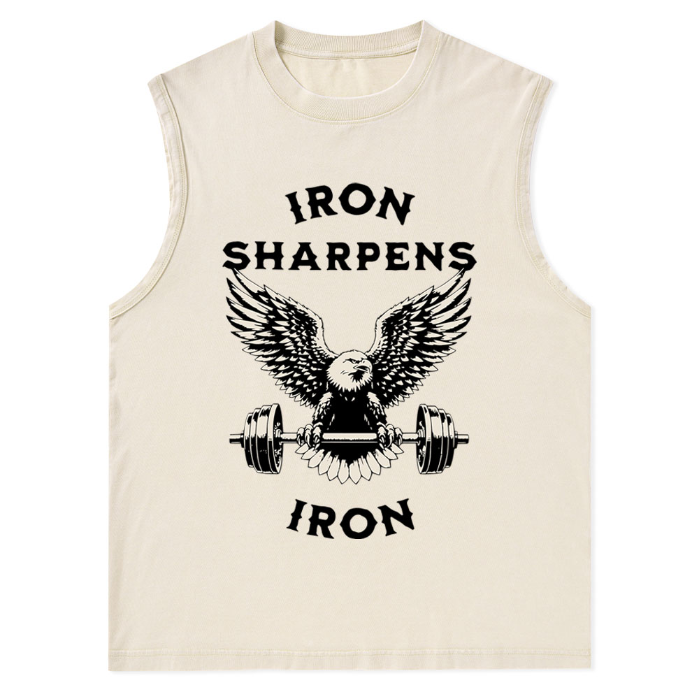 Iron Sharpens Christian Washed Tank Top