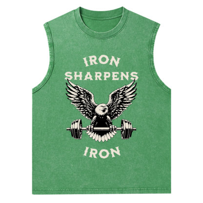 Iron Sharpens Christian Washed Tank Top