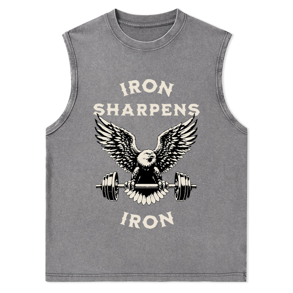 Iron Sharpens Christian Washed Tank Top