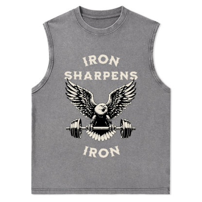 Iron Sharpens Christian Washed Tank Top