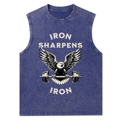 Iron Sharpens Christian Washed Tank Top