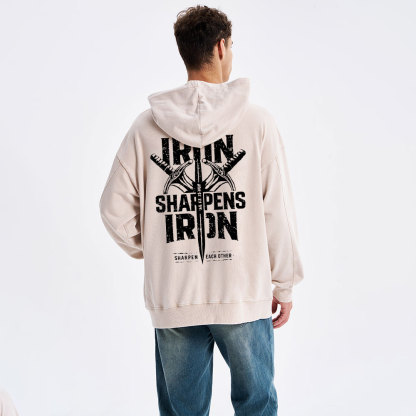 Iron Sharpens Iron Christian Washed Hoodie 