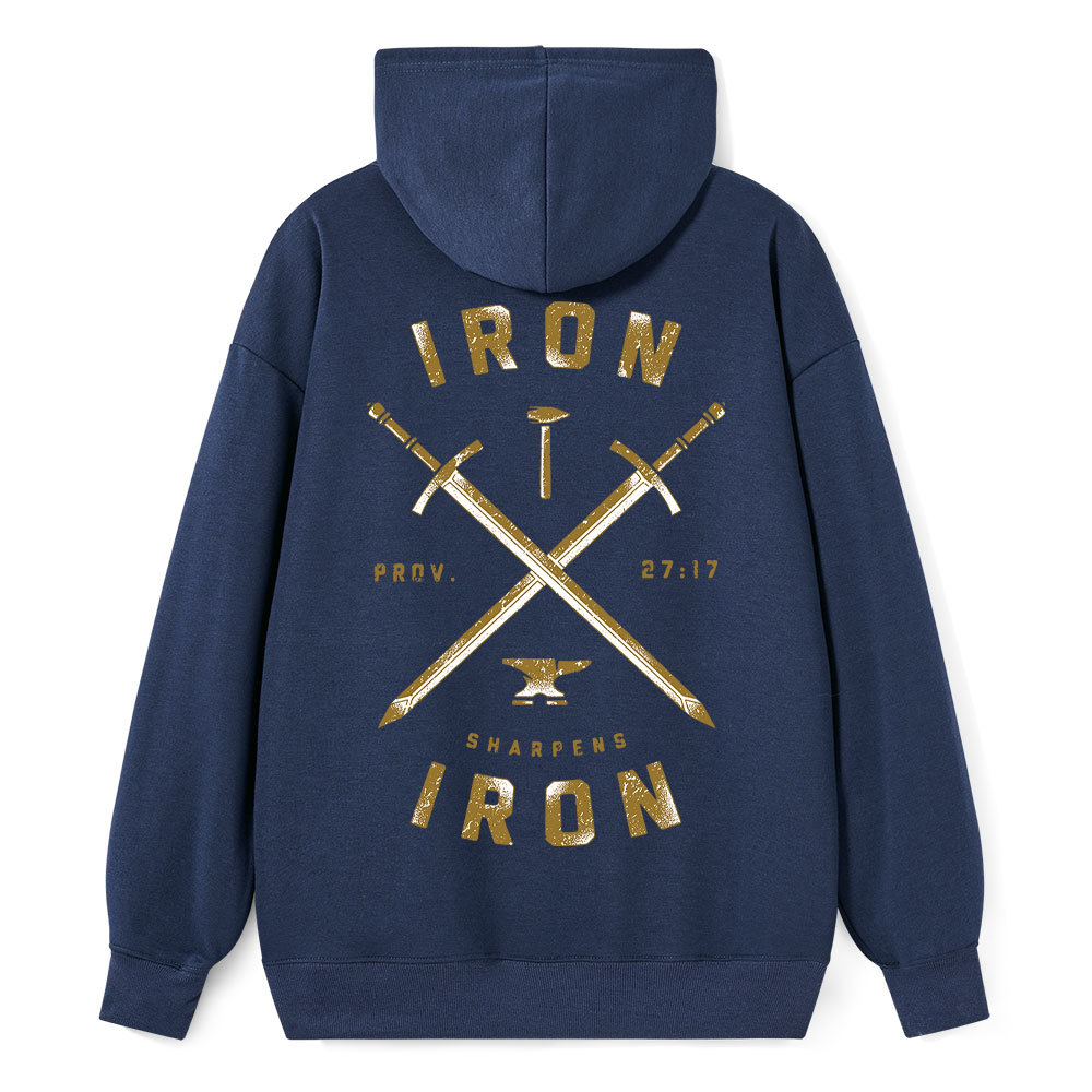 Iron Sharpens Iron Proverbs 27:17 Christian Hoodie