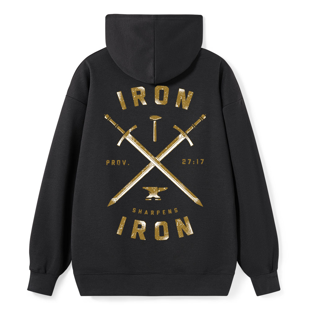 Iron Sharpens Iron Proverbs 27:17 Christian Hoodie