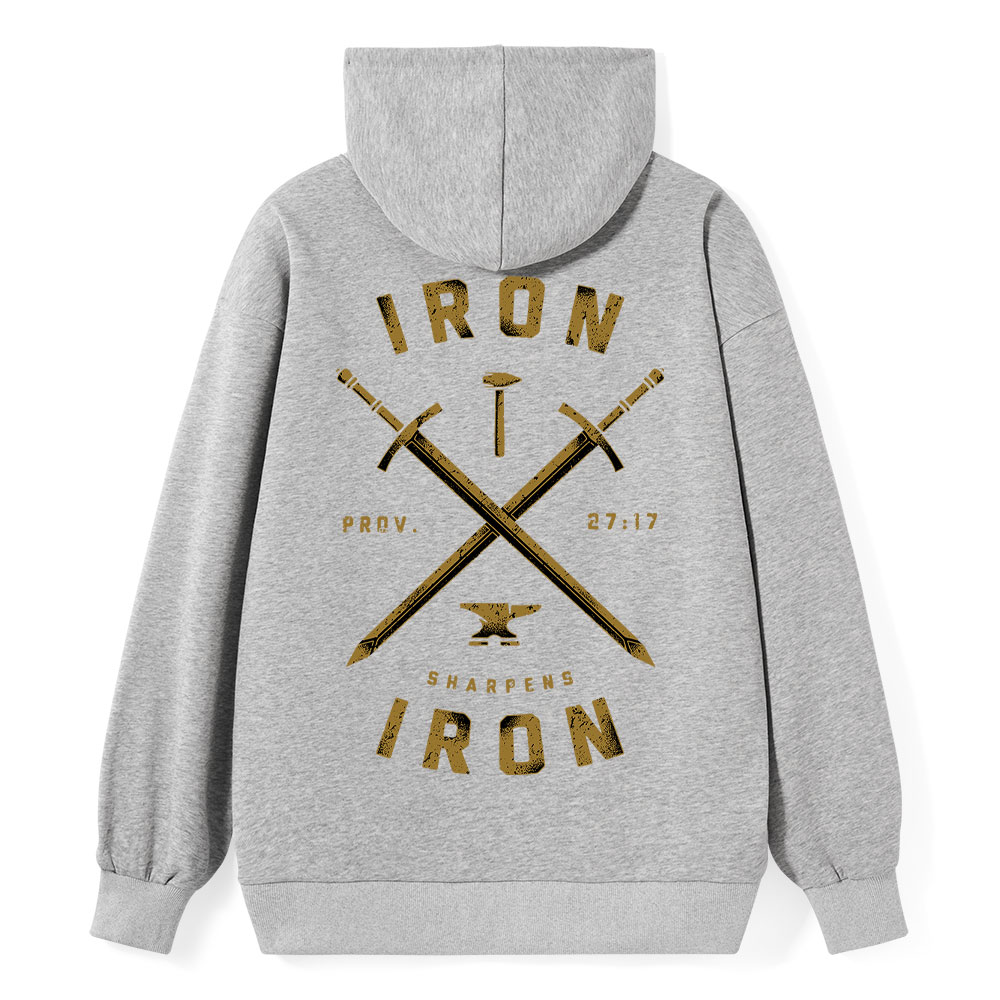 Iron Sharpens Iron Proverbs 27:17 Christian Hoodie