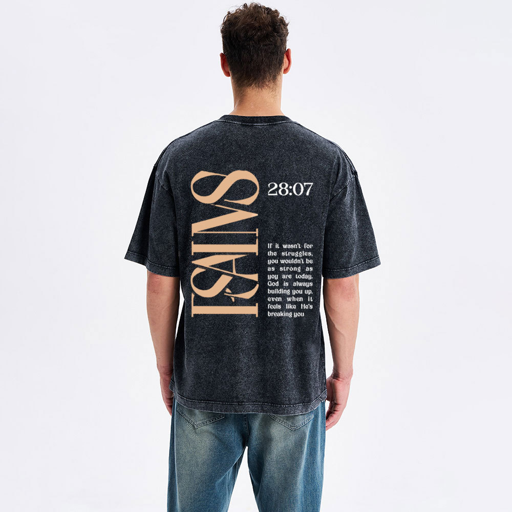 Isaiah 28  Christian Washed T-Shirt