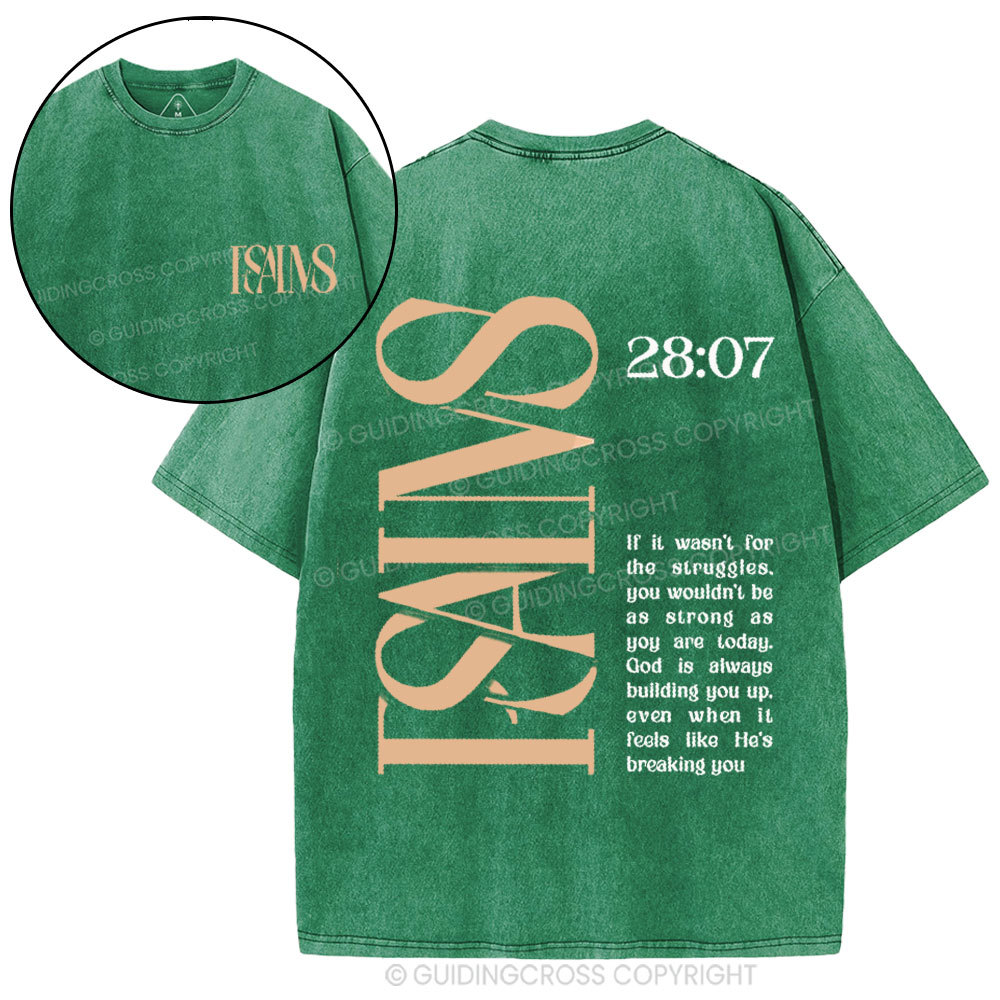 Isaiah 28  Christian Washed T-Shirt