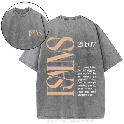 Isaiah 28  Christian Washed T-Shirt