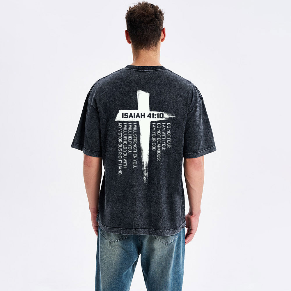 Isaiah 41 Christian Washed T-Shirt