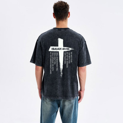 Isaiah 41 Christian Washed T-Shirt