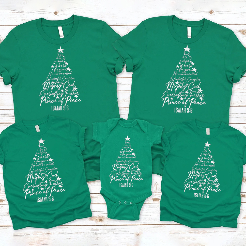 Isaiah 9:16 Christian Christmas Family Matching Shirts