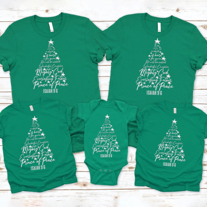 Isaiah 9:16 Christian Christmas Family Matching Shirts