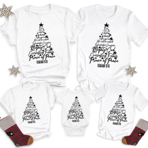 Image of Isaiah 9:16 Christian Christmas Family Matching Shirts