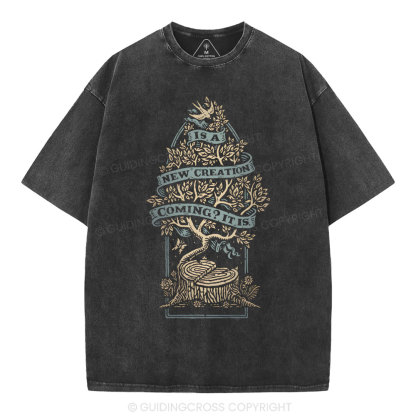 It Is A New Creation Coming  Chrsitian Washed T-Shirt