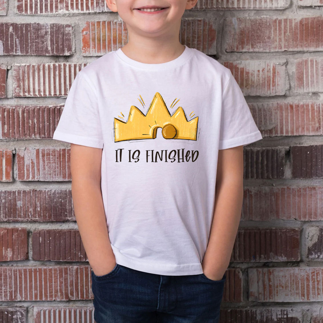 It Is Finished Christian Kid T-Shirt