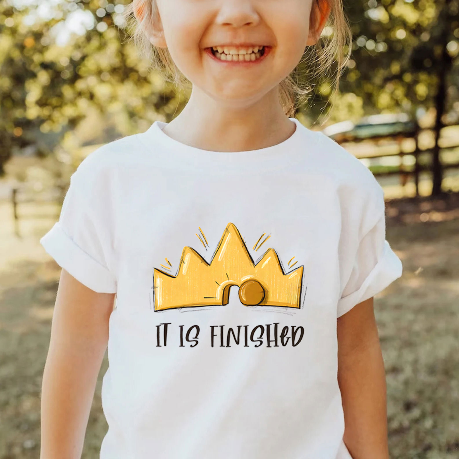It Is Finished Christian Kid T-Shirt
