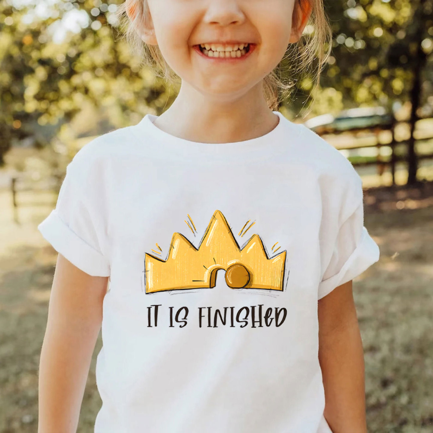 It Is Finished Christian Kid T-Shirt