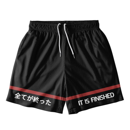 It Is Finished Christian Mesh Shorts
