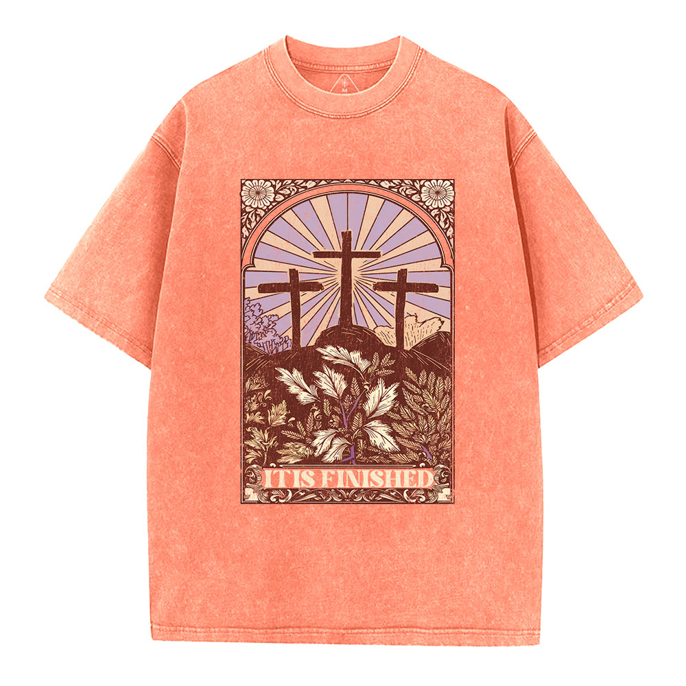 It Is Finished Christian Washed T-Shirt