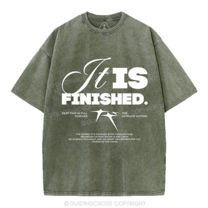 It Is Finished Christian Washed T-Shirt