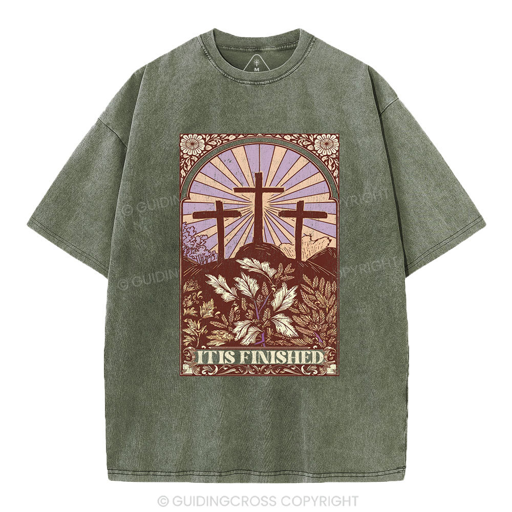 It Is Finished Christian Washed T-Shirt