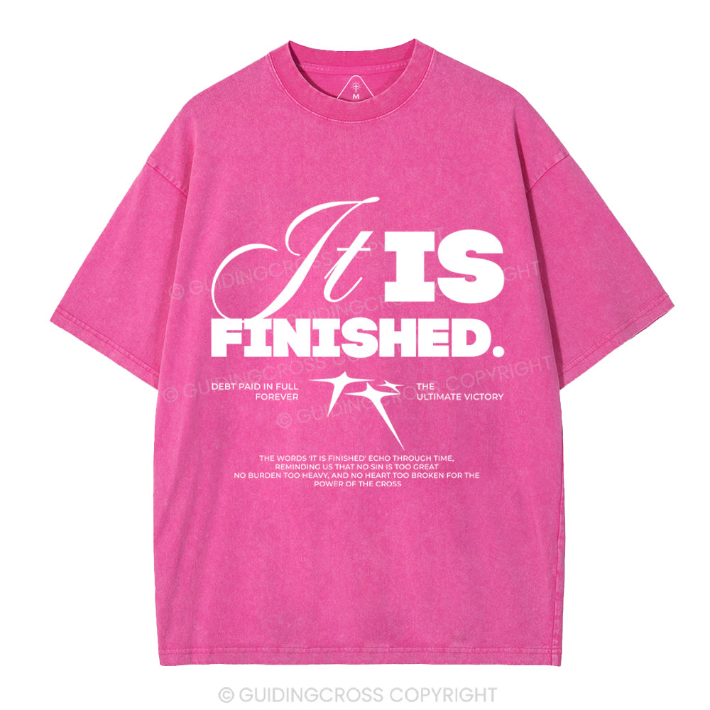 It Is Finished Christian Washed T-Shirt