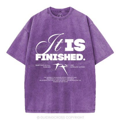 It Is Finished Christian Washed T-Shirt