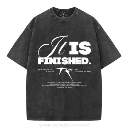 It Is Finished Christian Washed T-Shirt