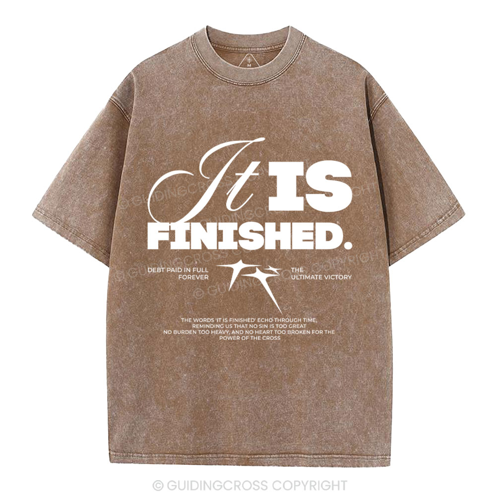 It Is Finished Christian Washed T-Shirt
