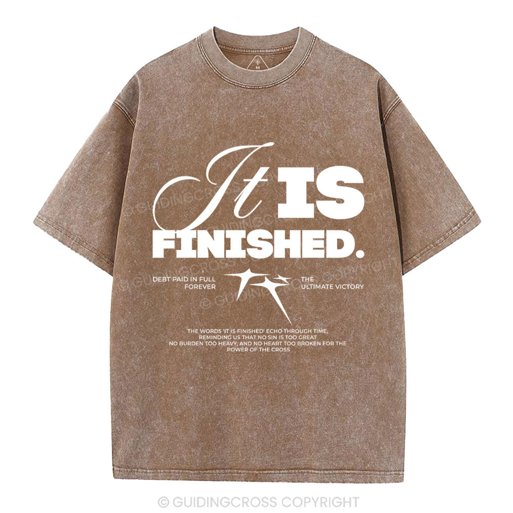 It Is Finished Christian Washed T-Shirt