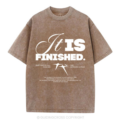 It Is Finished Christian Washed T-Shirt