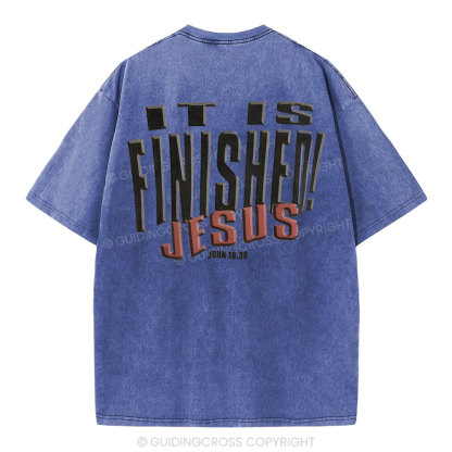 It Is Finished Christian Washed T-Shirt