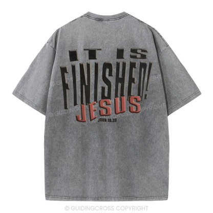 It Is Finished Christian Washed T-Shirt