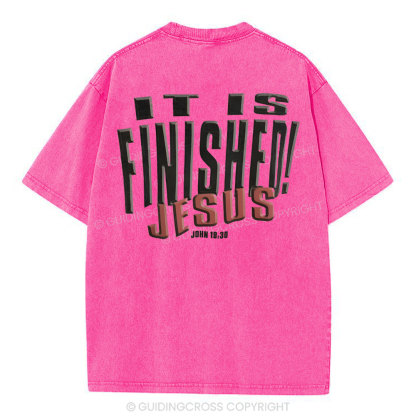 It Is Finished Christian Washed T-Shirt
