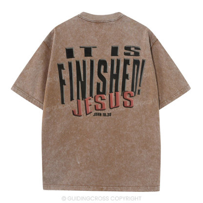 It Is Finished Christian Washed T-Shirt