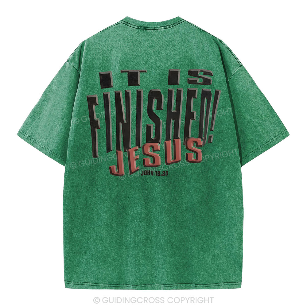 It Is Finished Christian Washed T-Shirt