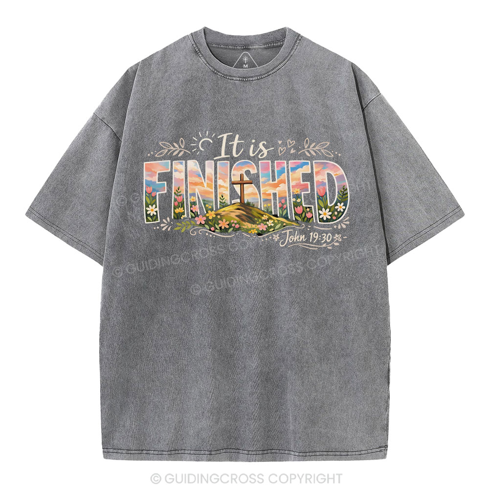 It Is Finished Christian Washed T-Shirt